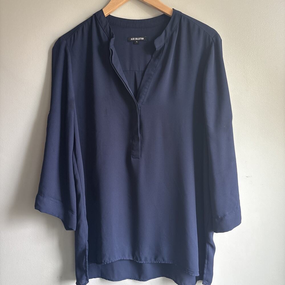Alice Collection Size M Navy Blue Tunic Top size L Blouse Women